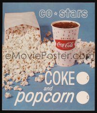 4z104 COCA-COLA COKE & POPCORN soft drink sales posters '60s cool lobby displays!