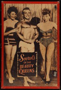 4z002 SECRETS OF THE BEAUTY QUEENS 1sh '50s Mr. America George Eiferman admired by sexy girls!