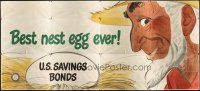 4z013 U.S. SAVINGS BONDS billboard poster '48 farmer Uncle Sam says they are best nest egg ever!