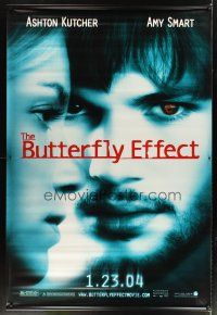 4z167 BUTTERFLY EFFECT vinyl banner '04 Ashton Kutcher & Amy Smart in sci-fi thriller!