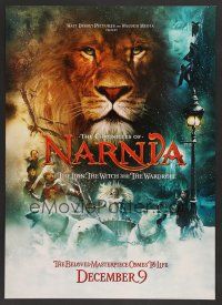 4z067 CHRONICLES OF NARNIA teaser jumbo WC '05 C.S. Lewis novel, Georgie Henley & Tilda Swinton!