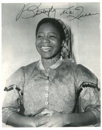 5a297 BUTTERFLY MCQUEEN signed deluxe 11x14 REPRODUCTION still '80s great close smiling portrait!