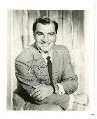 5a662 ANTHONY CARUSO signed 8x9.75 REPRO still '80s smiling portrait of the mobster actor!