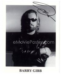 5a667 BARRY GIBB signed 8x10 REPRO still '80s great portrait of The Bee Gees front man w/shades!