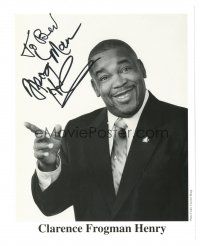 5a396 CLARENCE FROGMAN HENRY signed 8x10 publicity still '80s great portrait of the R&B singer!