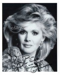 5a698 CONNIE STEVENS signed 8x10 REPRO still '80s great super close up wearing snakeskin jacket!
