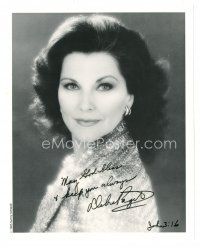 5a704 DEBRA PAGET signed 8x10 REPRO still '85 head & shoulders close up later in her career!