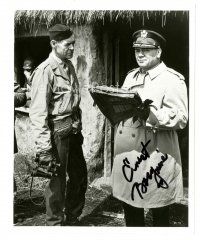 5a720 ERNEST BORGNINE signed 8x10 REPRO still '80s close up with Robert Ryan from The Dirty Dozen!
