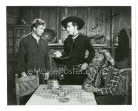 5a799 LASH LA RUE signed 8x10 REPRO still '80s close up of the cowboy star with Gabby Hayes!