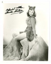 5a812 LINDA STIRLING signed 8x10 REPRO still '80s full-length c/u in costume as The Tiger Woman!