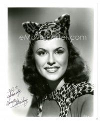 5a813 LINDA STIRLING signed 8x10 REPRO still '80s head & shoulders close up as The Tiger Woman!