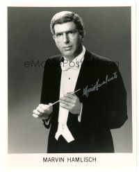 5a415 MARVIN HAMLISCH signed 8x10 publicity still '90s portrait of the music composer/conductor!