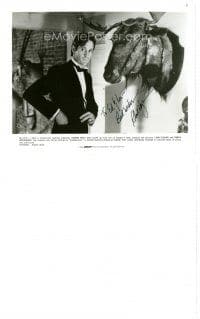 5a617 ROBERT HAYS signed 8x10 still '84 close up wearing tuxedo by moose head from Scandalous!