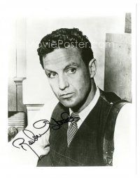 5a860 ROBERT STACK signed 8x10 REPRO still '80s close up as Elliott Ness from The Untouchables