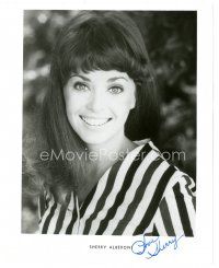 5a866 SHERRY ALBERONI signed 8x10 REPRO still '80s great head & shoulders smiling portrait!