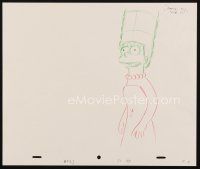 5a011 SIMPSONS animation art '00s cartoon pencil drawing of Marge saying You really think so!