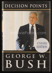 5a308 GEORGE W. BUSH signed hardcover book '10 former U.S. President's biography Decision Points!