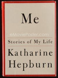 5a316 KATHARINE HEPBURN signed hardcover book '91 her autobiography Me: Stories of My Life!