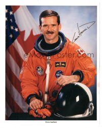 5a395 CHRIS HADFIELD signed color 8x10 publicity still '00s Canadian astronaut in NASA space suit!