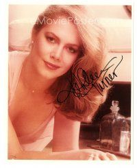 5a788 KATHLEEN TURNER signed color 8x10 REPRO still '90s great sexy close up of the actress!