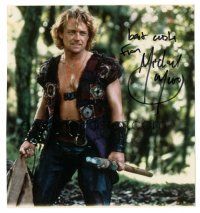 5a827 MICHAEL HURST signed color 7.5x8 REPRO still '90s as Iolaus from the Hercules TV series!