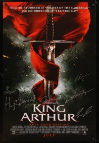 5a114 KING ARTHUR signed DS advance 1sh '04 by Clive Owen, Antoine Fuqua, AND Hugh Dancy!