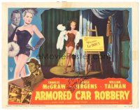 5a179 ARMORED CAR ROBBERY signed LC #5 '50 by Adele Jergens, who's on stage as a sexy showgirl!