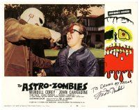 5a180 ASTRO-ZOMBIES signed LC #2 '68 by Ted V. Mikels, best c/u of psycho killer with machete!