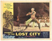 5a210 JOURNEY TO THE LOST CITY signed LC #1 '60 by Debra Paget, c/u dancing in wild sexy costume!
