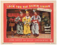 5a214 LOOK FOR THE SILVER LINING signed LC #3 '49 by June Haver, who's in wacky clown costume!
