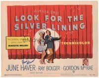 5a174 LOOK FOR THE SILVER LINING signed TC '49 by June Haver, art of her dancing with Ray Bolger!