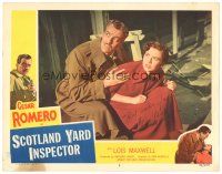 5a233 SCOTLAND YARD INSPECTOR signed LC #2 '52 by Cesar Romero, wh'os close up with Lois Maxwell!