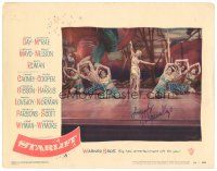5a238 STARLIFT signed LC #8 '51 by Virginia Mayo, who's on stage in a tropical music number!