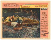 5a242 TAMMY & THE BACHELOR signed LC #6 '57 by Debbie Reynolds, who's in boat rescuing man!