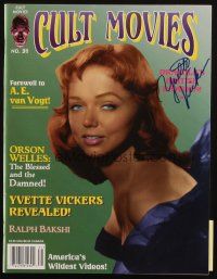 5a282 YVETTE VICKERS signed magazine '00 when she was featured on the cover of Cult Movies #31!