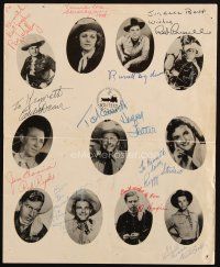 5a286 4TH ANNUAL WESTERN FILM FESTIVAL signed 11.5x14 poster '75 by 11 cowboy stars, Buster Crabbe!