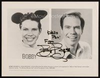 5a290 BOBBY BURGESS signed 8.5x11 publicity photo page '92 now & then photos of the Mouseketeer!