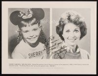 5a292 SHERRY ALBERONI signed 8.5x11 publicity photo page '92 now & then photos of the Mouseketeer!