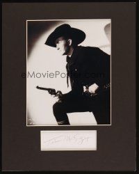 5a092 TIM MCCOY signed matted display '30s signed index card matted with cool REPRO!