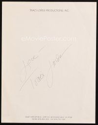 5a275 TRACI LORDS signed letterhead '90s on her stationery with her adderss and phone number!