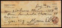 5a345 YVONNE DE CARLO signed canceled check '92 can be framed & displayed with a repro or still!
