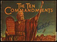 5a277 CHARLTON HESTON signed program book '56 from The Ten Commandments where he was Moses!