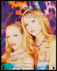 5a138 ASHTON VIEW PROMOTIONS signed 2-sided special 16x20 '90s by Shayla LaVeaux AND Juli Ashton!