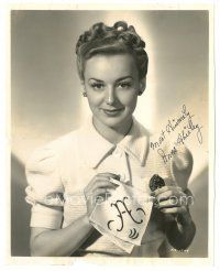 5a438 ANNE SHIRLEY signed 8x10 still '39 c/u with embroidered handkerchief by Ernest A. Bachrach!