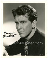 5a452 BURGESS MEREDITH signed deluxe 8x10 still '38 head & shoulders close up from Idiot's Delight!