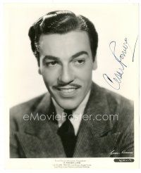 5a461 CESAR ROMERO signed 8x10 still '36 head & shoulders smiling portrait from 15 Maiden Lane!