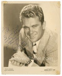 5a398 DEAN HUDSON signed 8x10 publicity still '46 smiling portrait of the orchestra conductor!