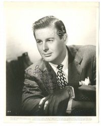 5a482 DON DEFORE signed deluxe 7.75x10 still '40s great head & shoulders portrait in suit & tie!