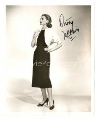 5a489 DOROTHY MCGUIRE signed deluxe 8x10 still '55 full-length modeling pretty dress from Trial!