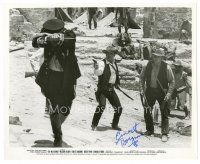 5a504 ERNEST BORGNINE signed 8x10 still '69 great image with William Holden in The Wild Bunch!